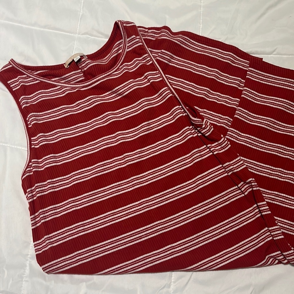 red & white dress